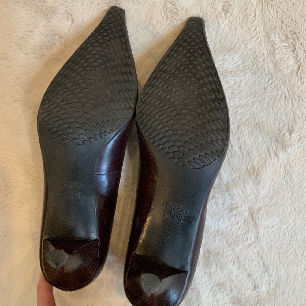 Joan & David Brown 8 leather pointy Circa Comfort 365 Heels Never worn Classic - Picture 5 of 6